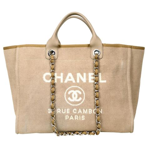 chanel deauville tote beige